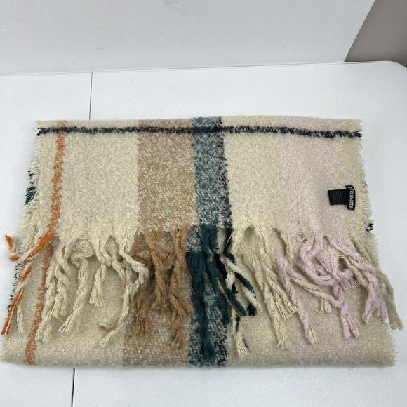 Steve Madden Blanket Scarf Plaid with Fringe Detail Cozy Warm Winter Multicolor - Picture 3 of 8